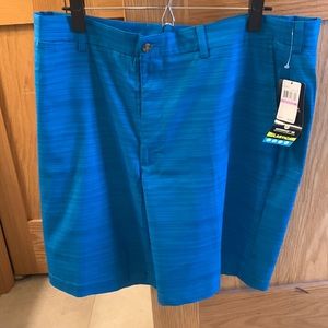 Sky blue PGA Tour brand golf shorts